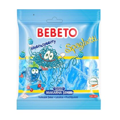 Bebeto Spaghetti blue raspberry, Мармелад спагетти малина 80 гр