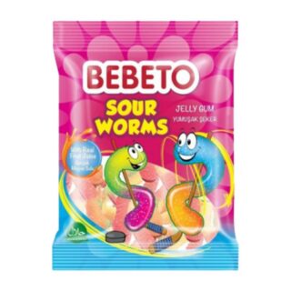 Bebeto Sour Worms Жевательный Мармелад Черви 80