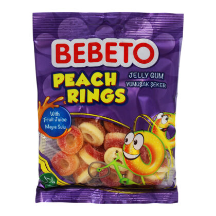 Bebeto Peach Rings, Мармелад Персиковые кольца 80 гр